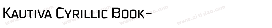 Kautiva Cyrillic Book字体转换